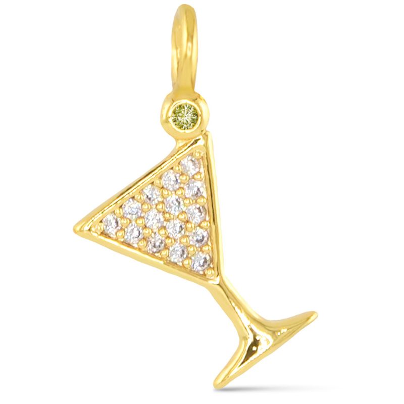 Martini Charm Gold